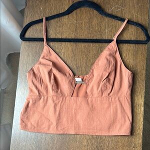 Rust Orange Strappy Crop Top